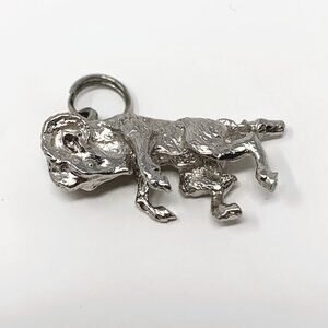 Ram Sterling Silver Charm Pendant